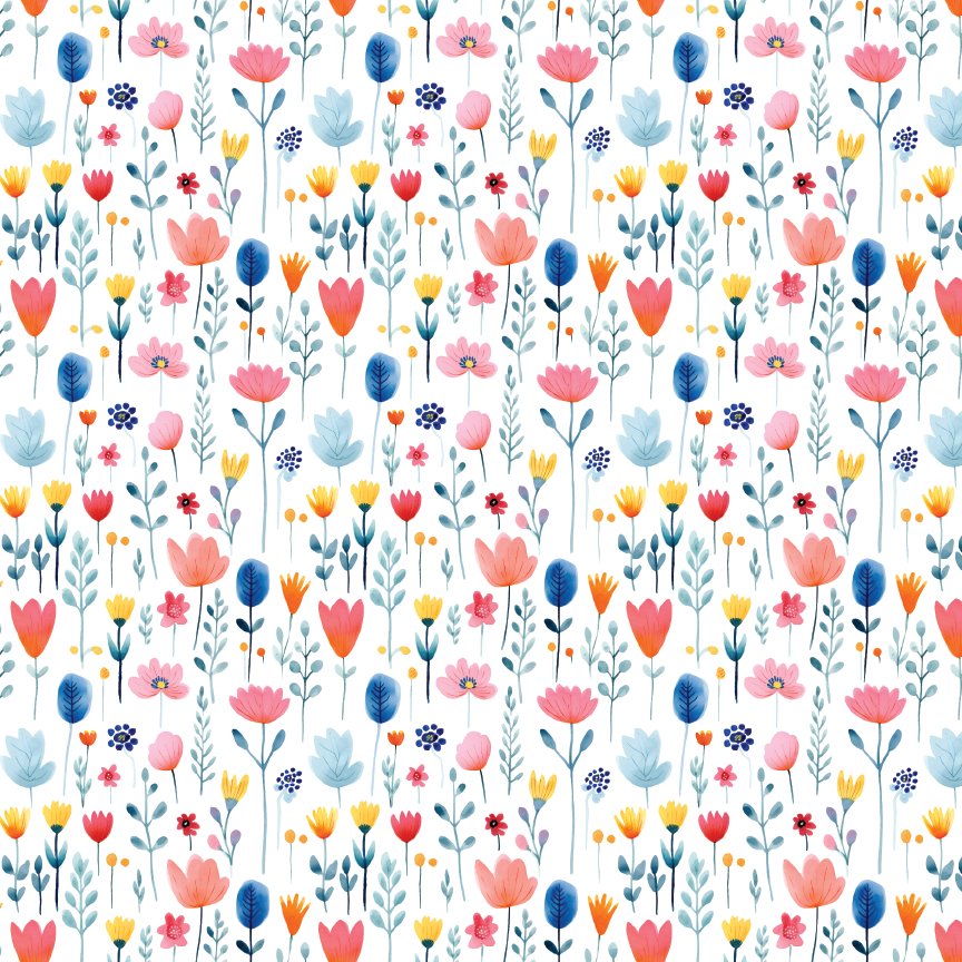 Bold Wildflowers Pattern Acrylic Sheets - CMB Pattern Acrylic